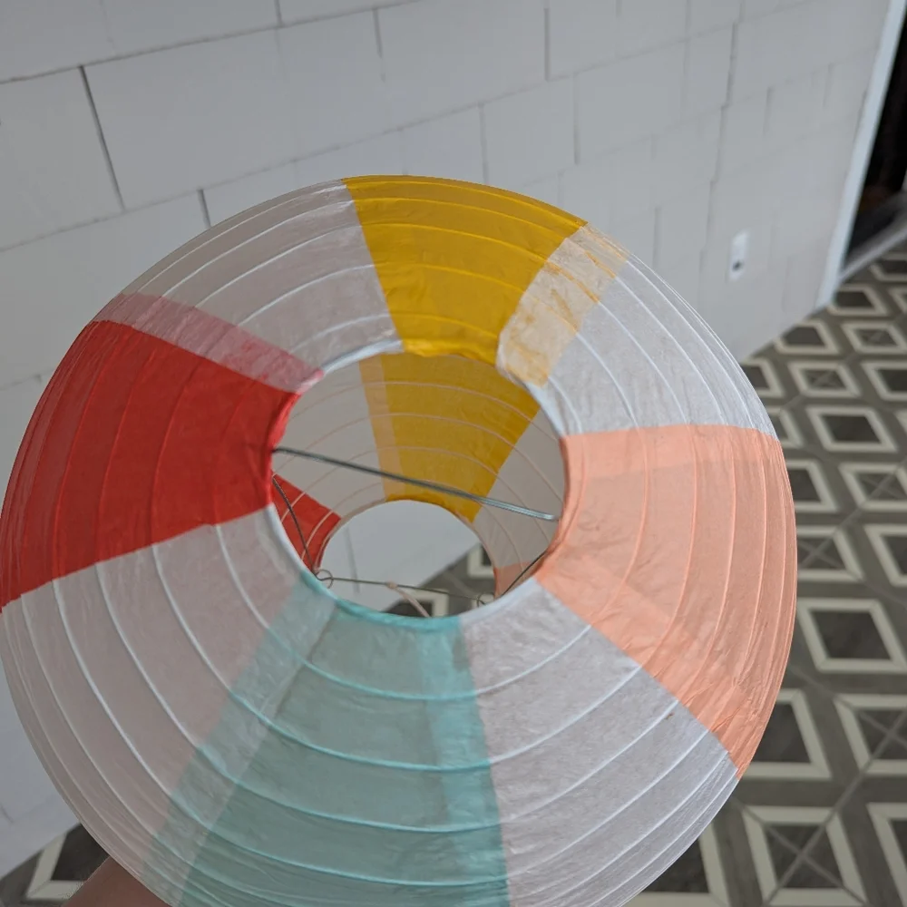 Set Of 6 Beach Ball Decorative Paper Lanterns Pool Party